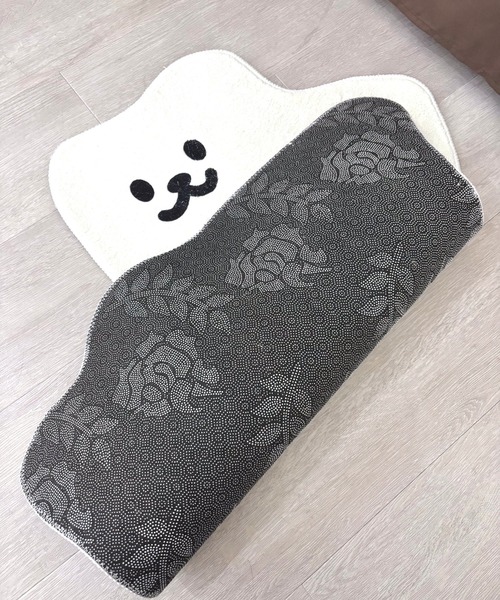 ラグ ラグマット 重なるわんちゃん アニマル ミニラグマット バス