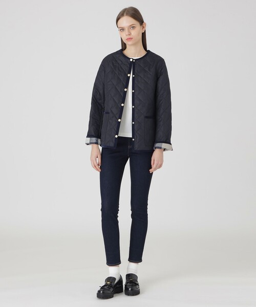 ブルーレーベルクレストブリッジ ブルゾン サマージャケット チェック 紺色 M BLUE LABEL CRESTBRIDGE ブルゾン アウター クレストブリッジ