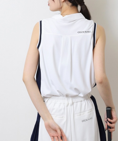 CECIL McBEE（セシルマクビー） ポロシャツ ポロ サイドプリーツ