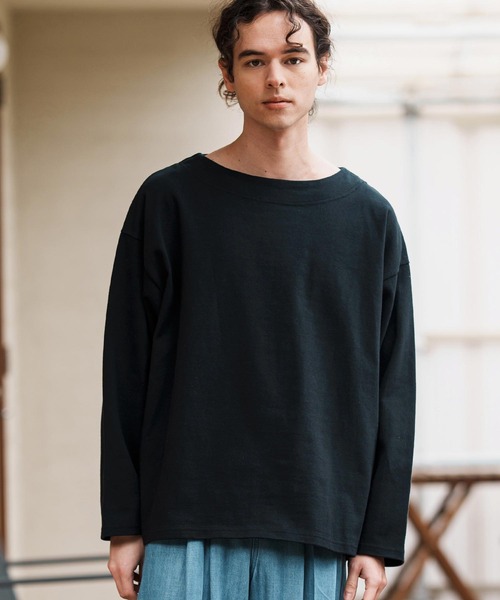 CAMBIO（カンビオ） tシャツ mlt5088-ボートネックボクシーロンT