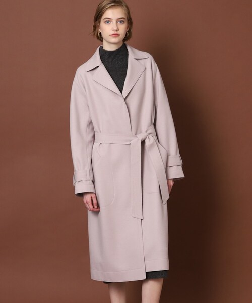 DRESSTERIOR ステンカラーコート　ロングコート 36 ドレステリア DRESSTERIOR（ドレステリア） ステンカラーコート 36 ダークネイビー