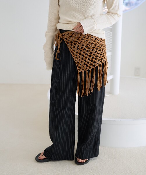 Isabel Marant Etoile ジャガードラップミニスカート フリンジ