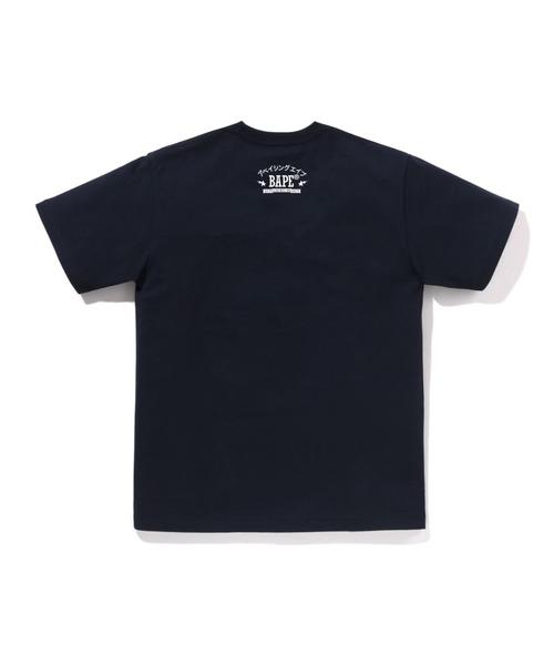 A BATHING APE Tシャツ カタカナ　ブルー　青 ア ベイシング エイプ A BATHING APE ×KAWS カウズ ABCサル迷彩