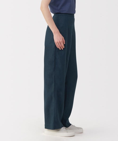 パンツ 「MUJI Labo」婦人 リネン太番手ワイドパンツ レディース