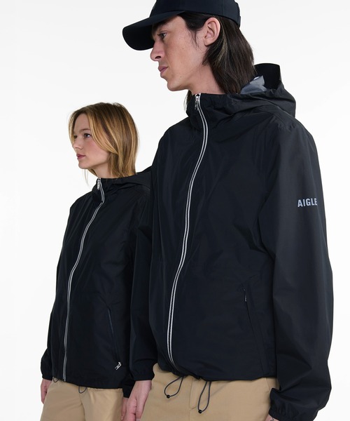 AIGLE レインコート カッパ MTD 防水 撥水 透湿 ポケッタブル