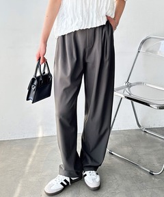 パンツ 「新色追加」春夏 にぴったり！オンオフ着られるカーブパンツ レディース