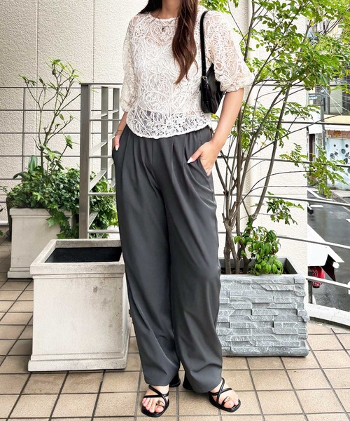 パンツ 春夏 にぴったり！オンオフ着られるカーブパンツ レディース | GeeRA | 19