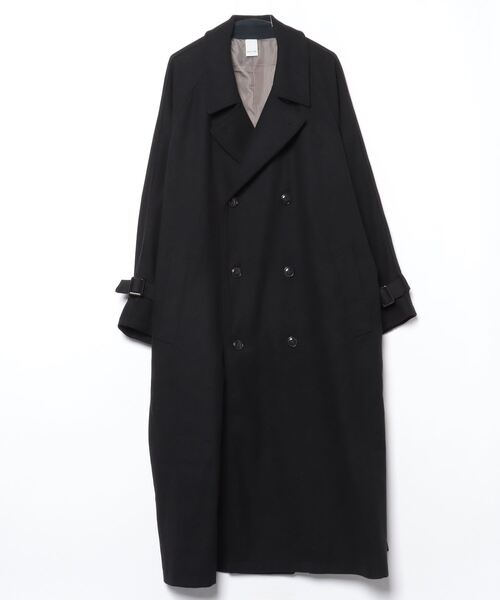 Casper John（キャスパージョン） チェスターコート LARGE ブラック