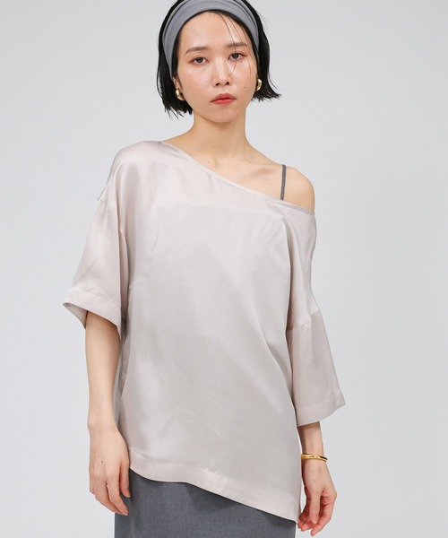 BABYLONE ブラウス シャツ ウォッシャブルシルクレーヨンT