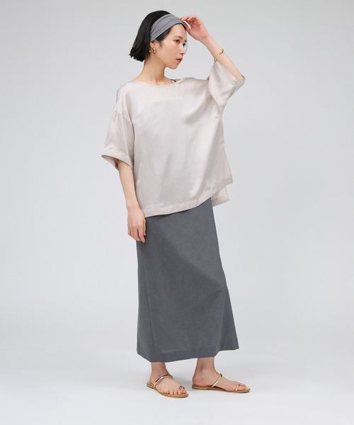 ブラウス シャツ ウォッシャブル シルクシャツ レディース BABYLONE ブラウス シャツ ウォッシャブルシルクレーヨンT