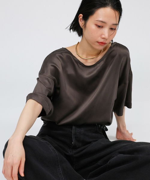 シルクブラウス Amazon.co.jp: SHYPYG 夏のシルクブラウス女性Vネックサテン