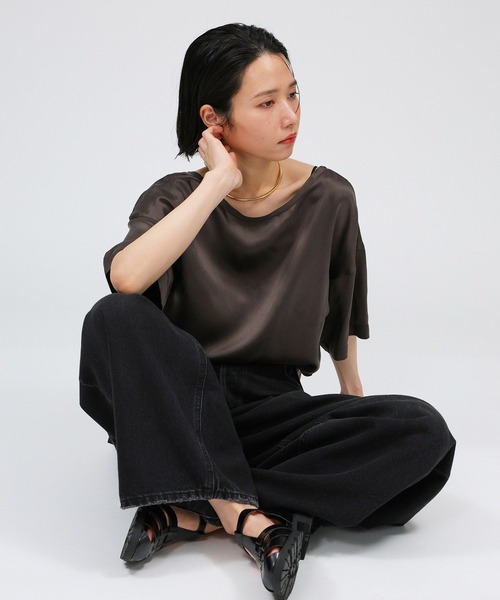 ブラウス シャツ 「ZOZO限定」jacquard puff sleeve tunic レディース ブラウス シャツ 「ZOZO限定」jacquard puff sleeve tunic