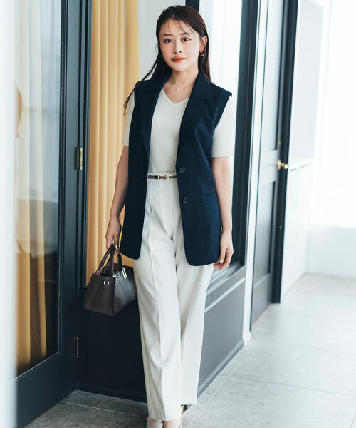 NATURAL BEAUTY BASIC コート アウター ベルテッドジレ