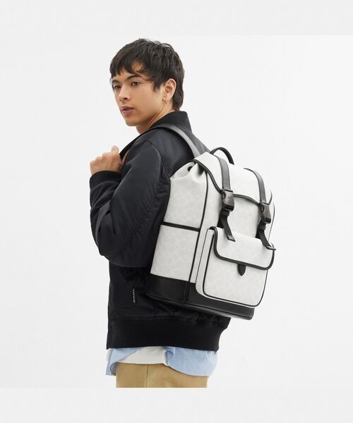 COACH デイバック リュック リーグ フラップ バックパック