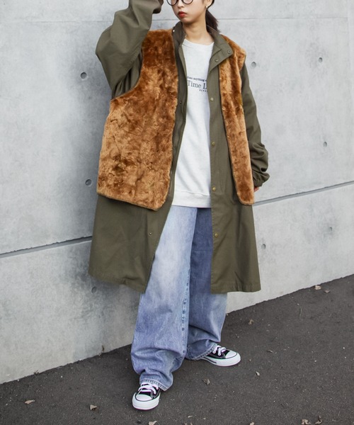 ZIP FIVE（ジップ ファイブ） モッズコート FREE カーキ レディース