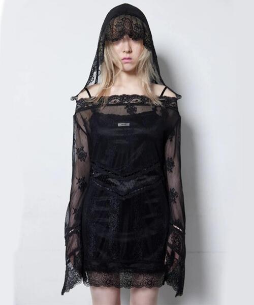 neith.（ネイス） ワンピース neith./ネイス/Veil-Offshoulder Dress