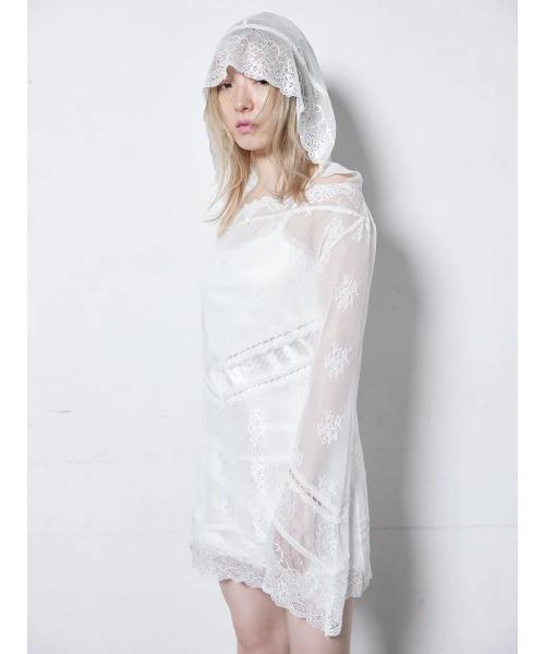 ワンピース neith. Veil Off-shoulder Dress(White) neith.（ネイス） ワンピース neith./ネイス/Veil-Offshoulder Dress