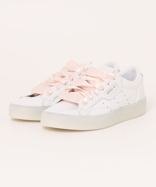 SWEET掲載**adidas**SLEEK W スリーク W サテンシューレース Amazon | [アディダス] スリーク W W SLEEK W ライトピンク/オフ