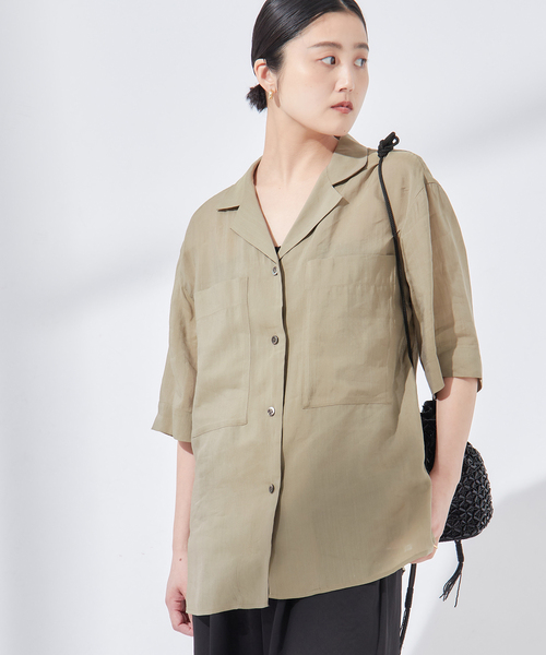 ブラウス シャツ ラミヴィスハーフスリーブシャツ レディース journal standard L'essage ブラウス シャツ ラミヴィスハーフ