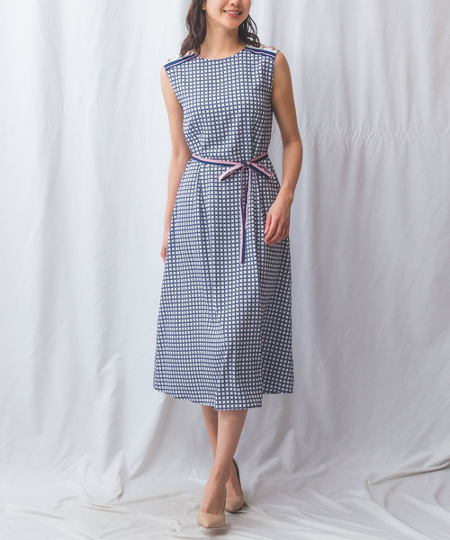 NARACAMICIE（ナラカミーチェ） ワンピース 「NALACARA」肩釦プリント