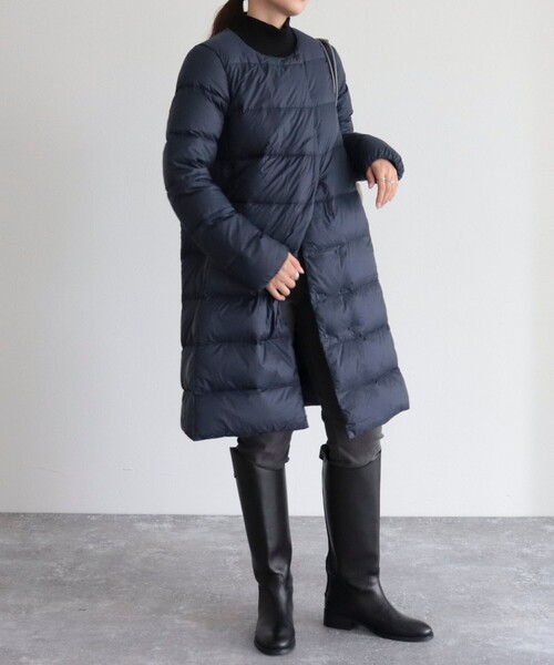 「Pyrenex」 ダウンコート 38 ネイビー レディース_画像4