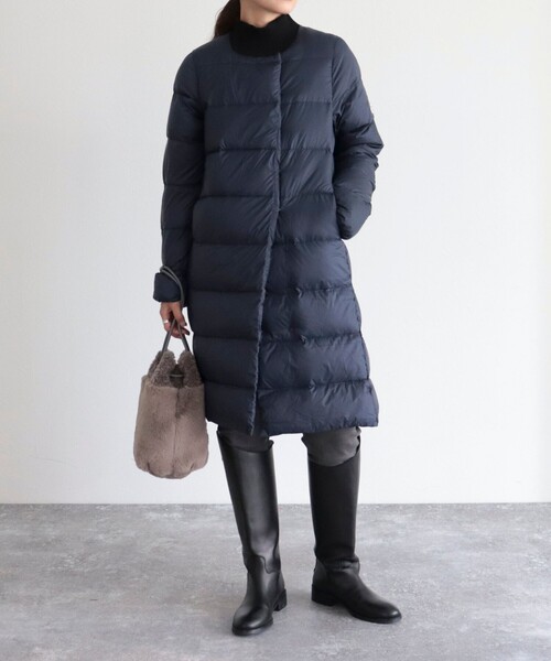 「Pyrenex」 ダウンコート 38 ネイビー レディース_画像6