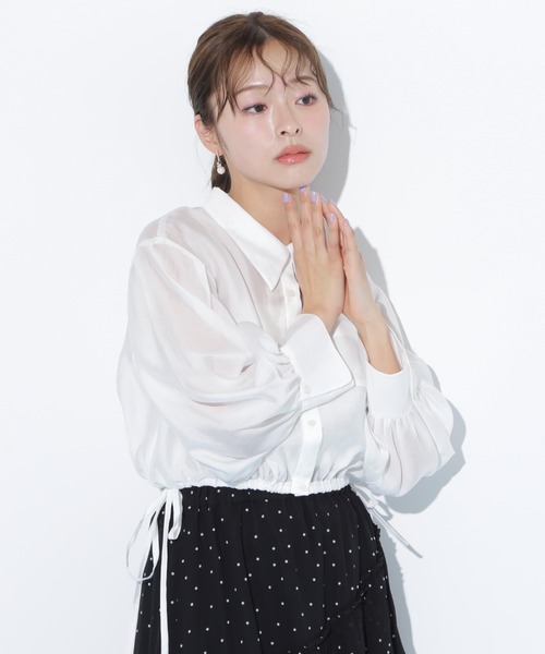 JILLSTUART 半袖シアーシャツブラウス S JILL by JILL STUART（ジルバイジルスチュアート） ブラウス シャツ 短