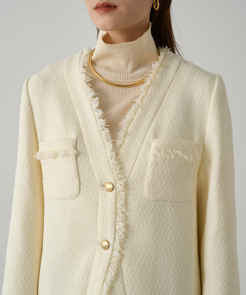 Loungedress（ラウンジドレス） ツイードジャケット FREE ベージュ