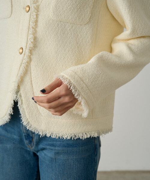 Loungedress（ラウンジドレス） ツイードジャケット FREE ベージュ