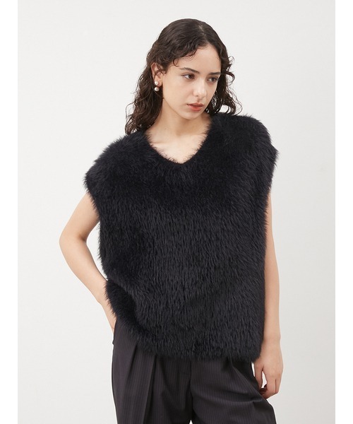 「Mila Owen」 半袖ニット ONE SIZE ブラック レディース