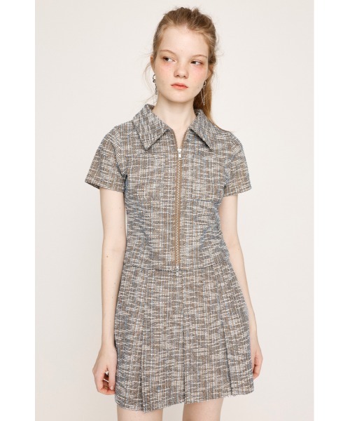 SLY ワンピース TWEED LIKE CUT 2P ツイード ライク カット