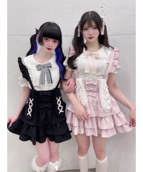 Ank Rouge（アンクルージュ） パンツ うさちゃんサス付きティアード
