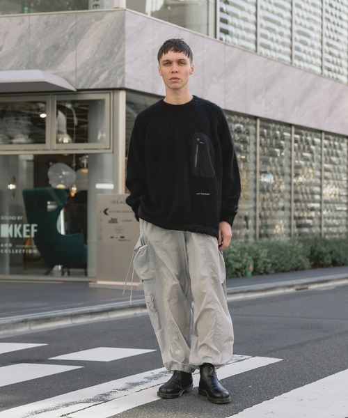 and wander（アンドワンダー） ニット セーター Mohair Wool Sweater