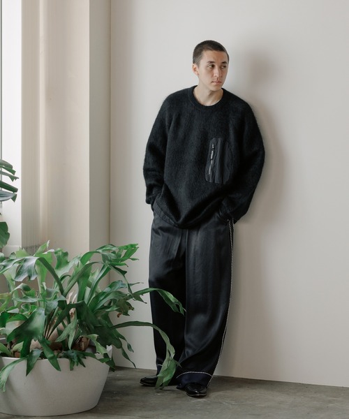 and wander（アンドワンダー） ニット セーター Mohair Wool Sweater