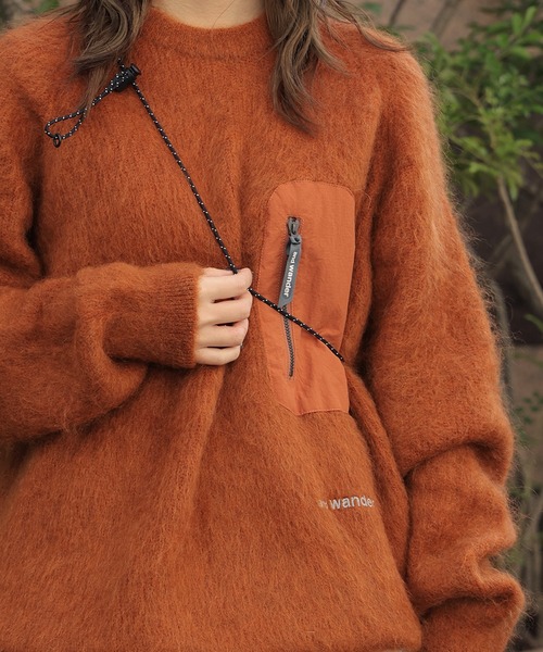 and wander（アンドワンダー） ニット セーター Mohair Wool Sweater