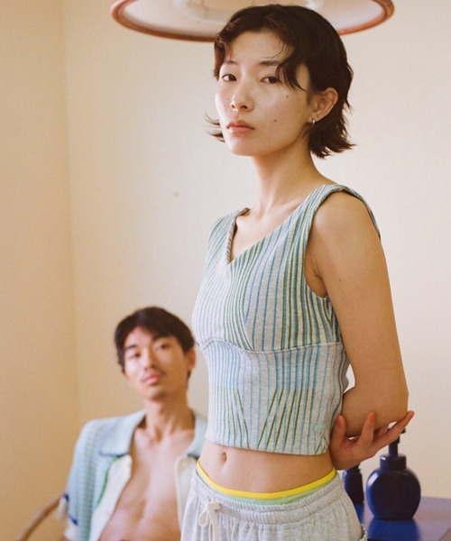 「PAMM」 ノースリーブトップス 1 ブルー レディース