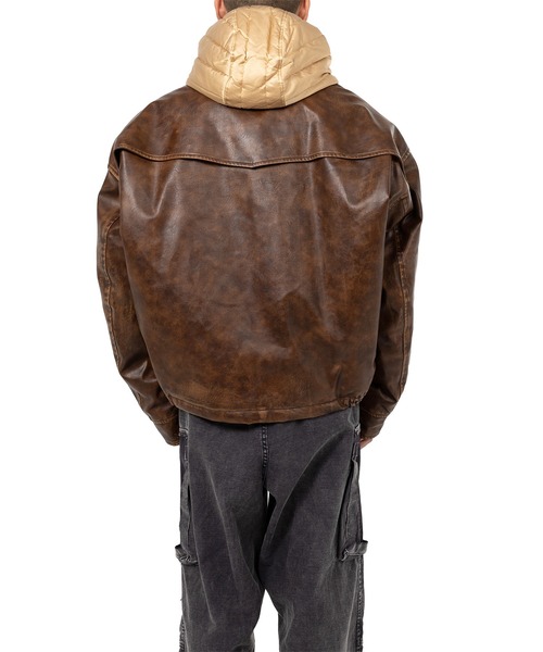 ブルゾン アウター Extended Placket Hood Coated Jacket メンズの画像