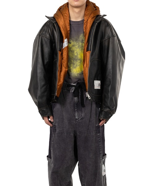 ブルゾン アウター Extended Placket Hood Coated Jacket メンズの画像