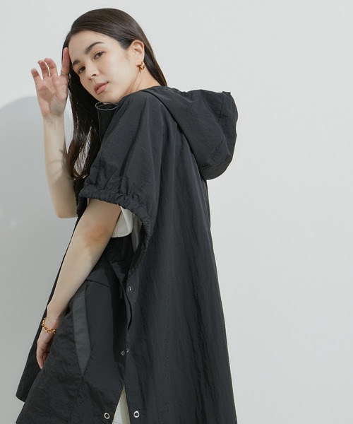 [新品未使用]アダムエロペ　ポンチョ　カフタン　アダワス　ADAWAS ADAM ET ROPE'（アダムエロペ） ポンチョ FREE ブラック レディース