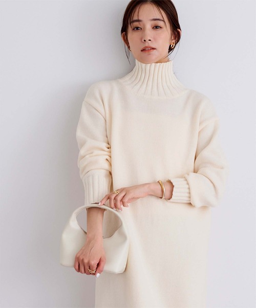 ur's ワンピース タートルネックIラインニットワンピース : ZOZOTOWN