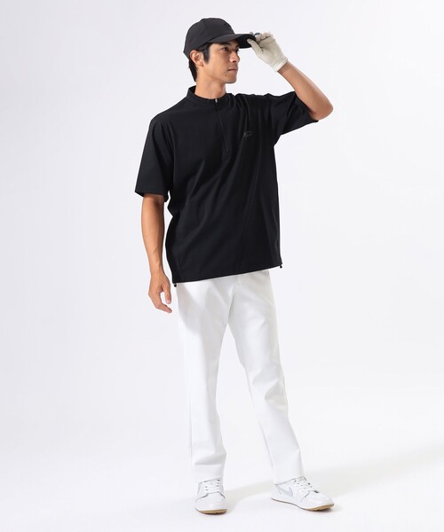 BEAMS GOLF ショートスリーブ プルオーバーシャツ XLモックネック BEAMS GOLF tシャツ ORANGE LABEL / ハーフジップ 裾ドロー