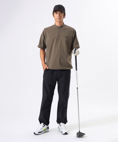 ビームスゴルフ BEAMS GOLF tシャツ ORANGE LABEL / ハーフジップ 裾ドロー
