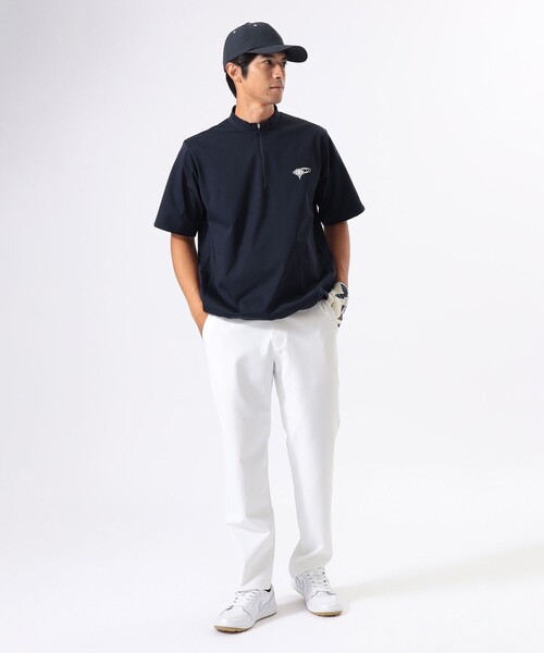BEAMS GOLF tシャツ ORANGE LABEL / ハーフジップ 裾ドロー