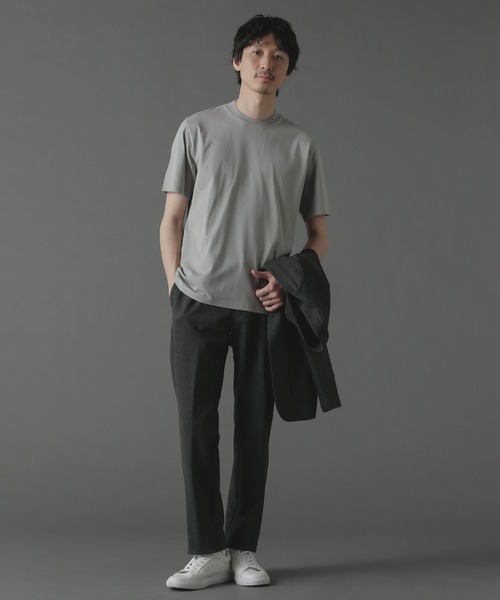 「NANO universe」 半袖Tシャツ S ネイビー メンズ