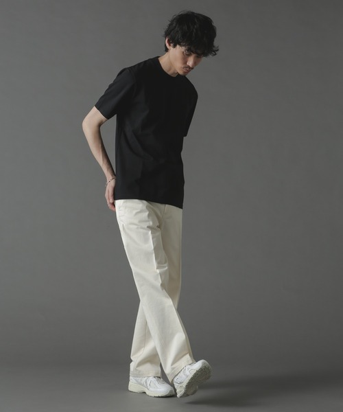「NANO universe」 半袖Tシャツ S ネイビー メンズ
