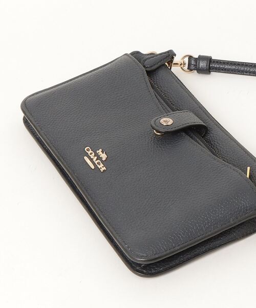 COACH 「COACH」 ワンポイントショルダーバッグ - ネイビー