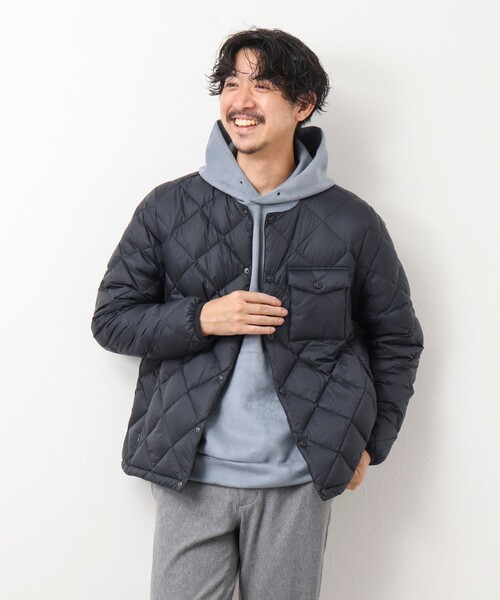 TAION（タイオン） ダウンジャケット L ブラック メンズ : ZOZOTOWN