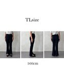 パンツ 「-3kg見え!」パール付フロントスリ...の詳細画像4