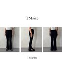 パンツ 「-3kg見え!」パール付フロントスリ...の詳細画像5