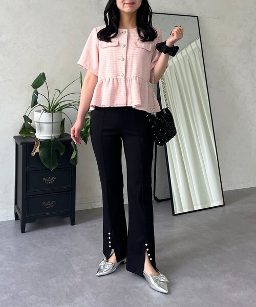 prose verse（プロズヴェール） パンツ 「-3kg見え！」パール付